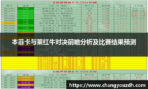 本菲卡与莱红牛对决前瞻分析及比赛结果预测
